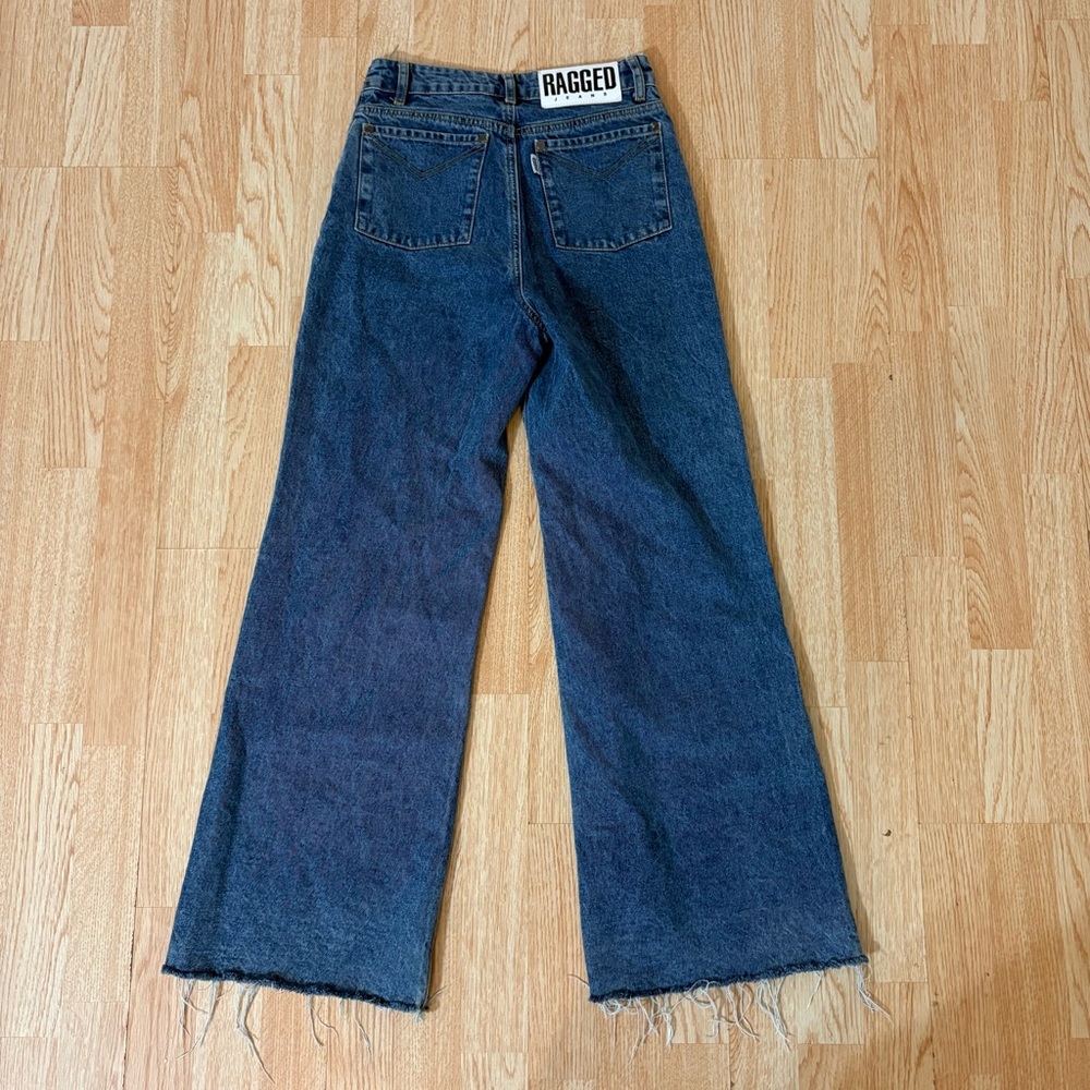 THE RAGGED PRIEST Skater Jeans High Waist Wide Leg Raw Hem Baggy Slouchy